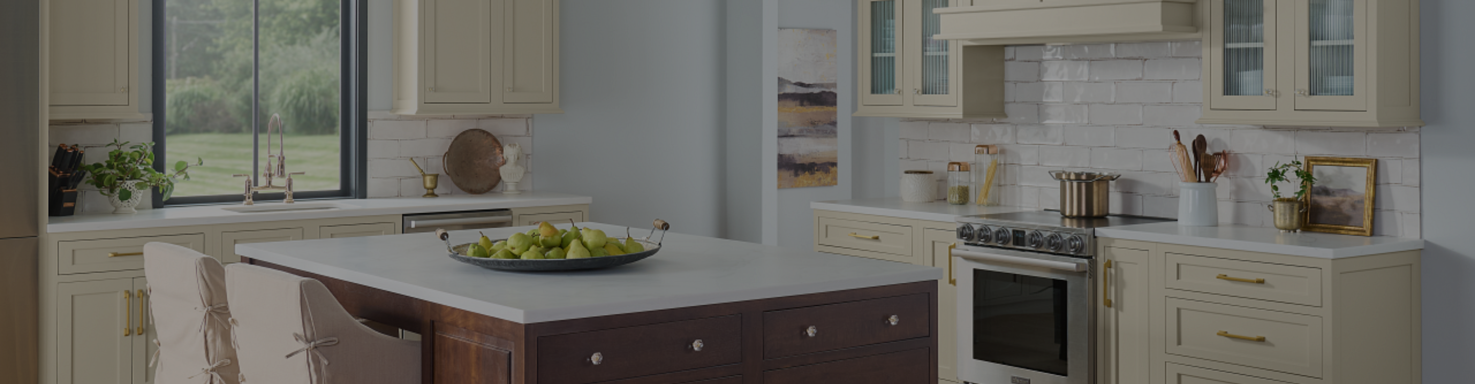 Kitchen with custom kitchen island storage